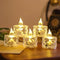 Flameless and Smokeless Decorative Crystal Candles (4 Pieces)